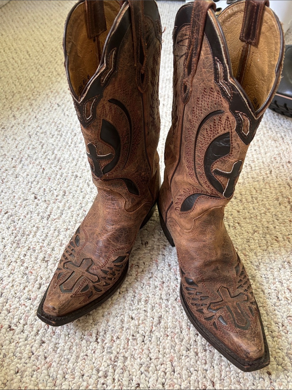 Brown Leather Women’ Christian Western Boots